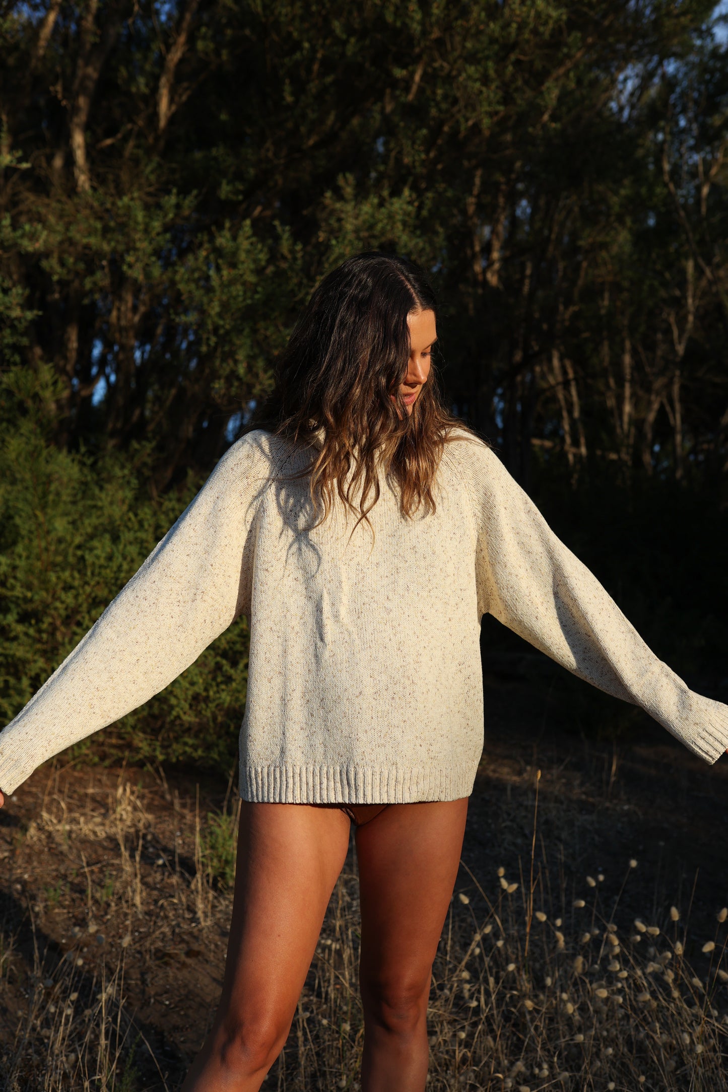 Grown up Womens Organic Funfetti Raglan Pull Over - Splice
