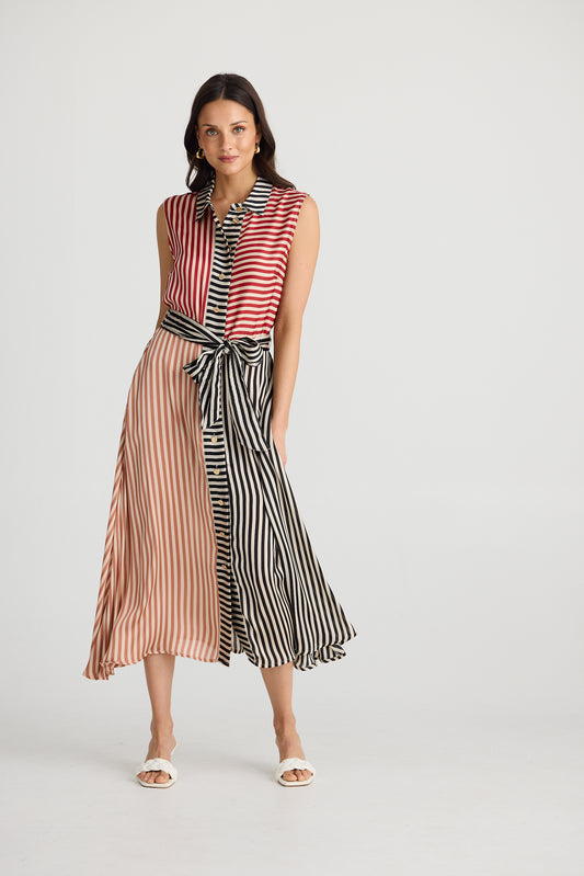 Brave and True - Lucy Sleevless Dress - Allsorts Stripe
