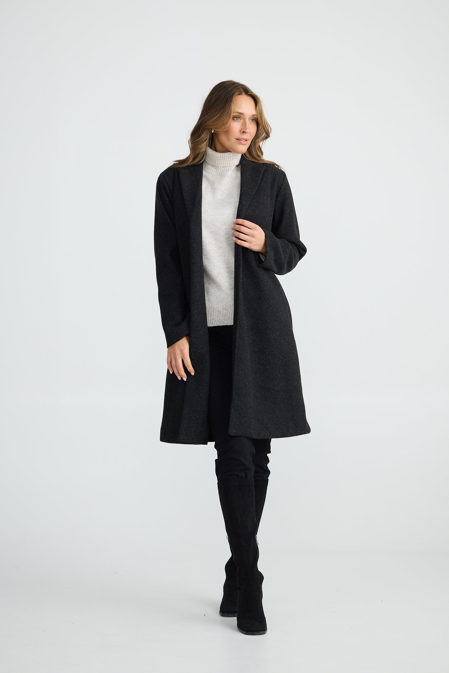 Brave & True Bella Coat Black Marle