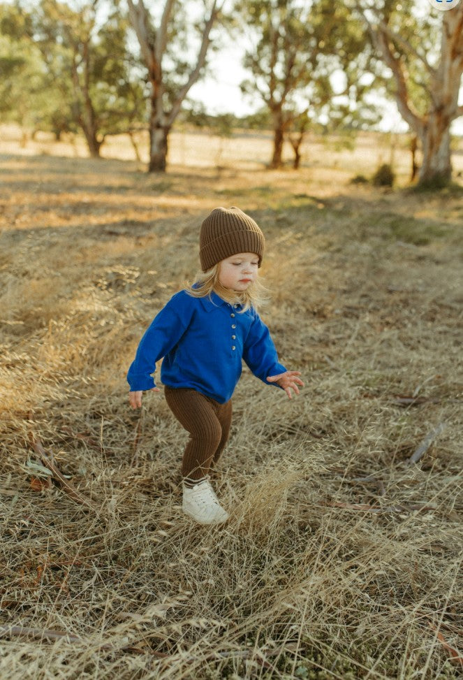 Grown Organic Ribbed Legging -Espresso