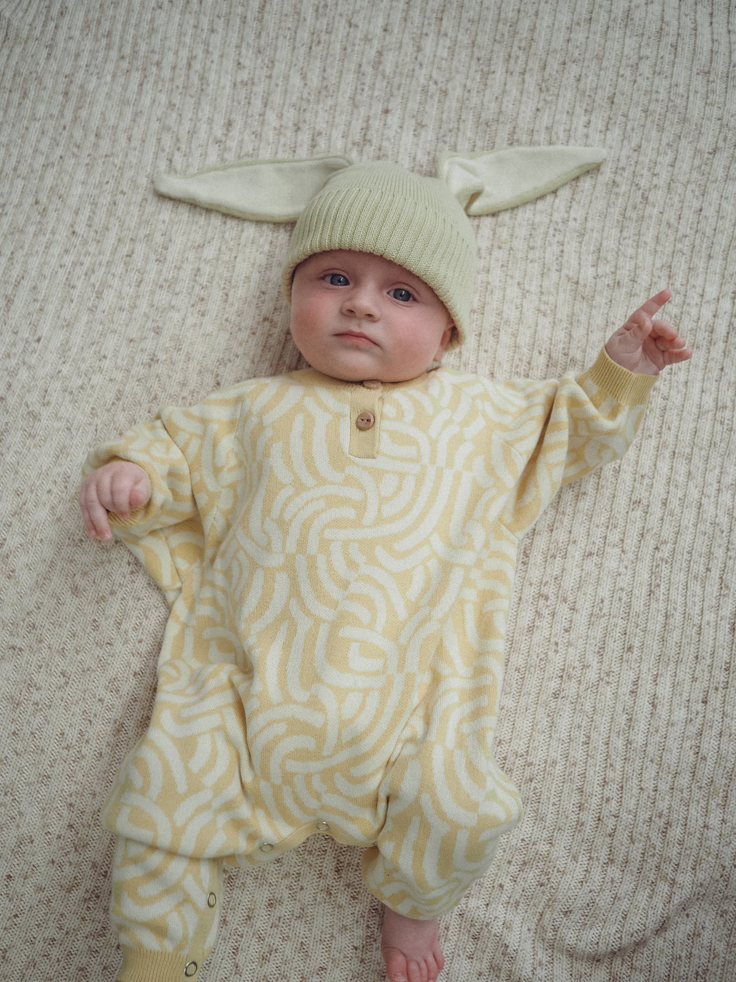 Grown Organic Jacquard Starsuit - Twiggy