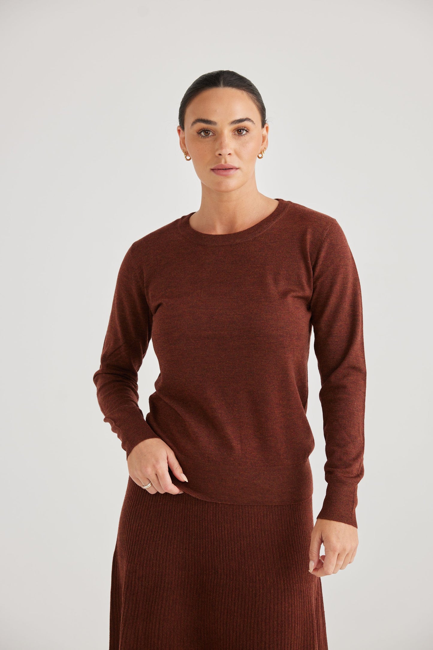 Brave and True Alamo Crew Neck - Rosewood