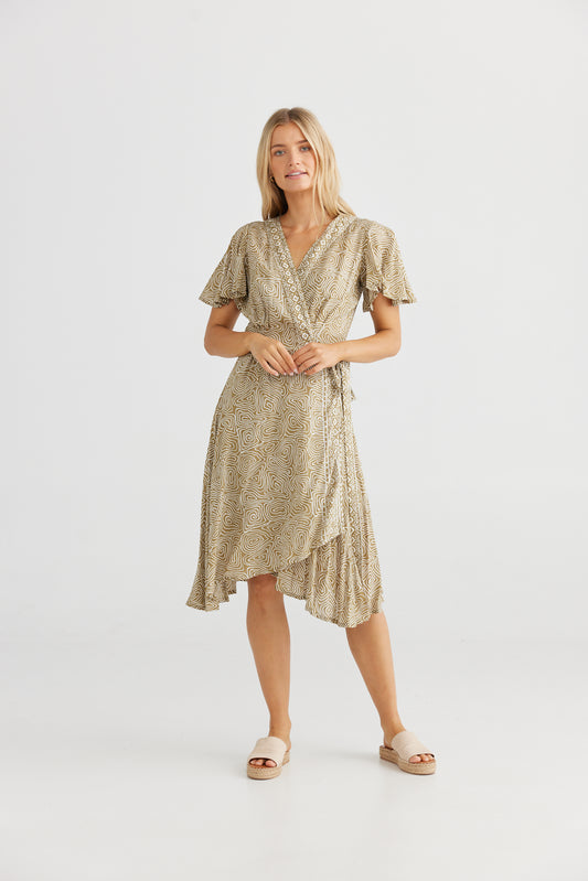 The Shanty Mandalay Wrap Dress - Zellige