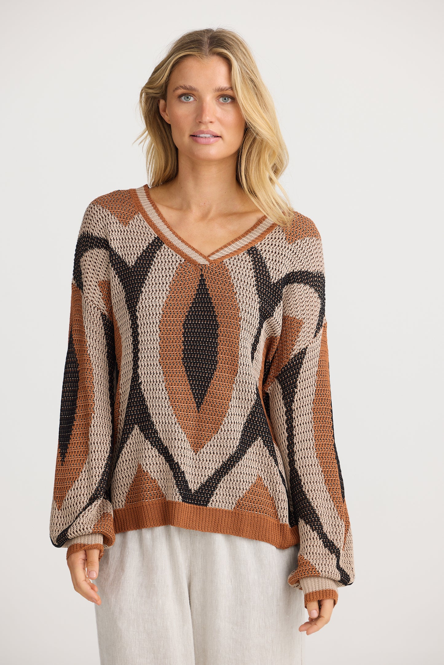 The Shanty Lima Knit - Tand and Black