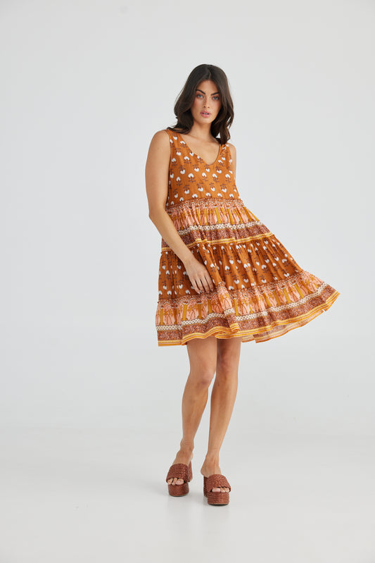 Talisman Lucky Charm Dress - Rada Spice