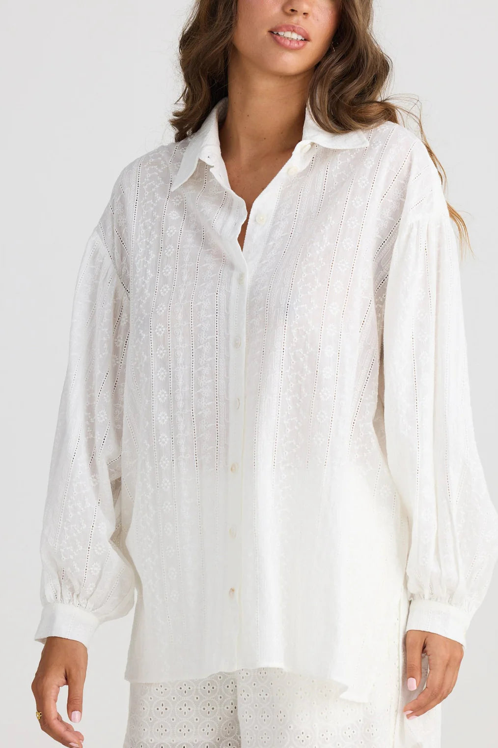 Talisman Dahlia Shirt - White