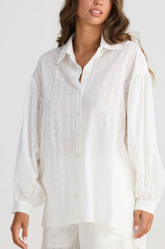 Talisman Dahlia Shirt - White
