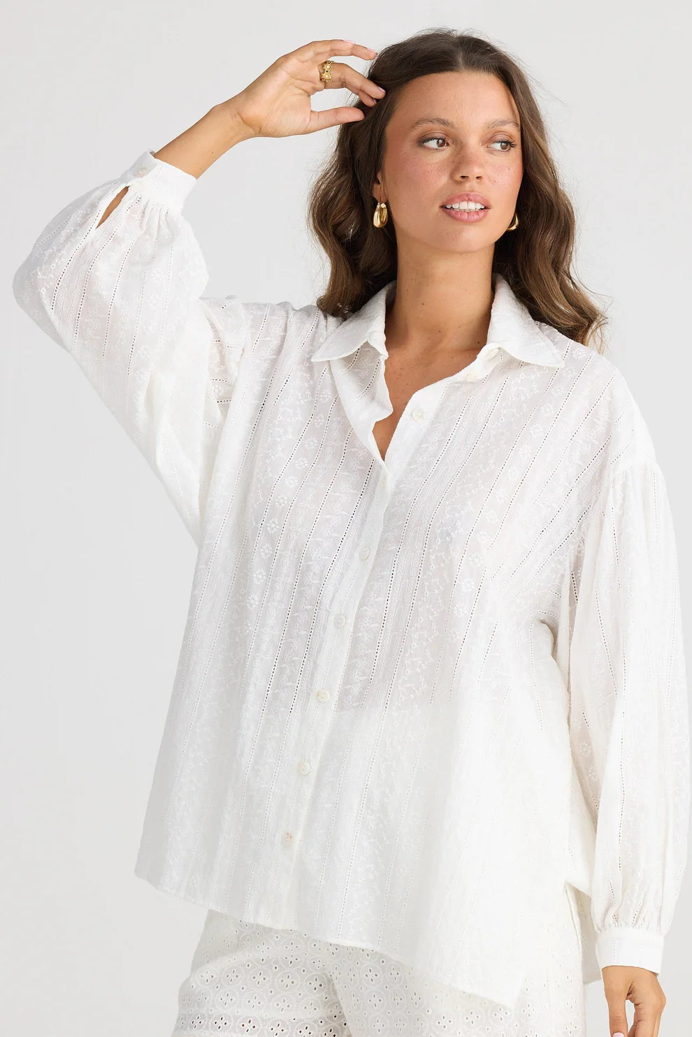 Talisman Dahlia Shirt - White