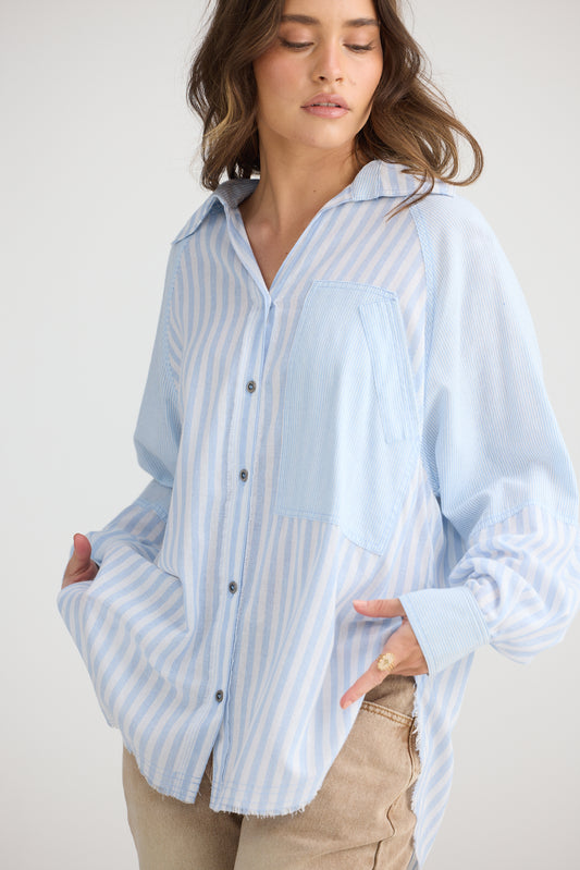 Talisman Yelostone Shirt - Blue stripe