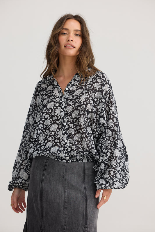 Talisman Hazel Shirt-  Black Moon River