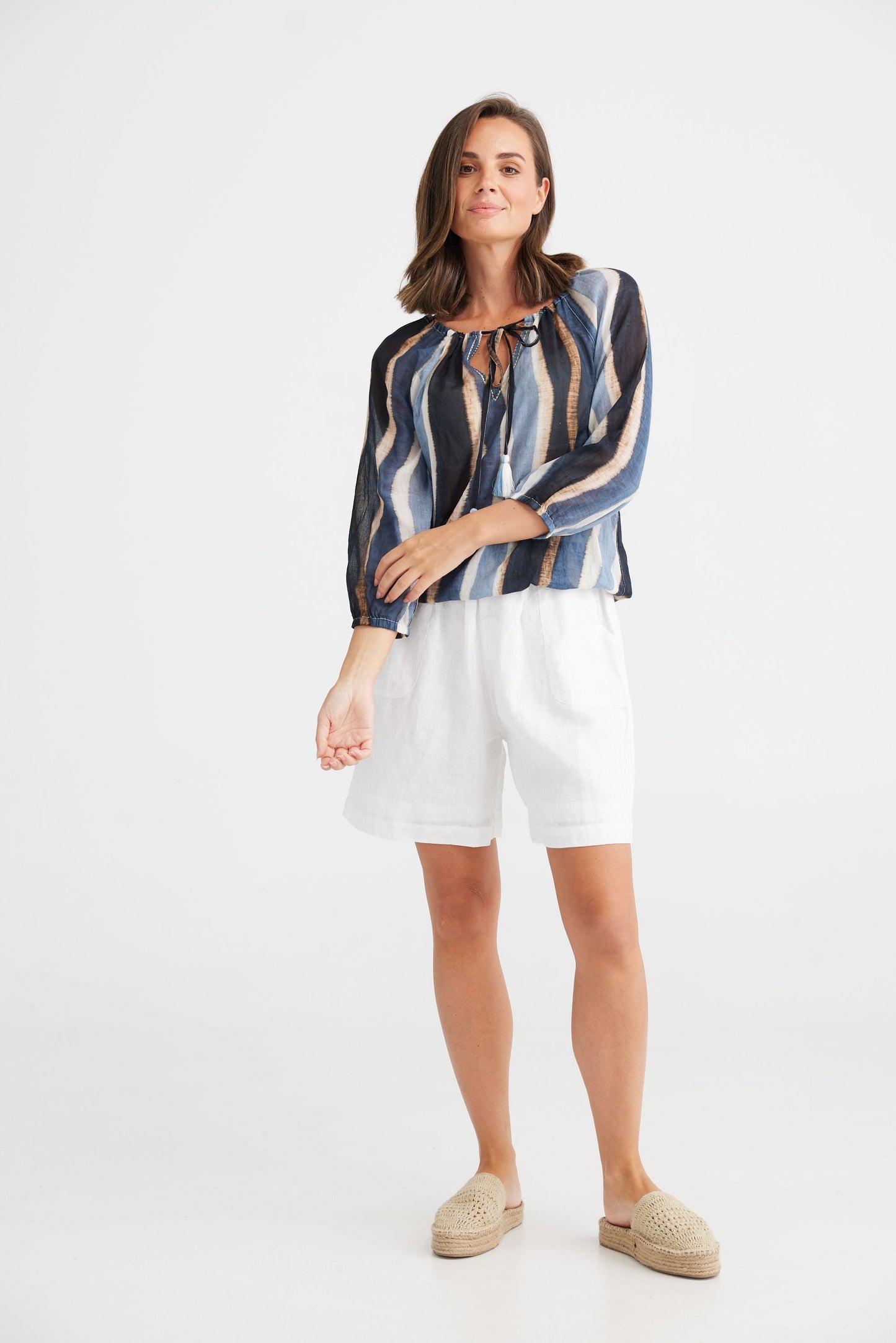 Holiday Seaside Top - Horizon Stripe
