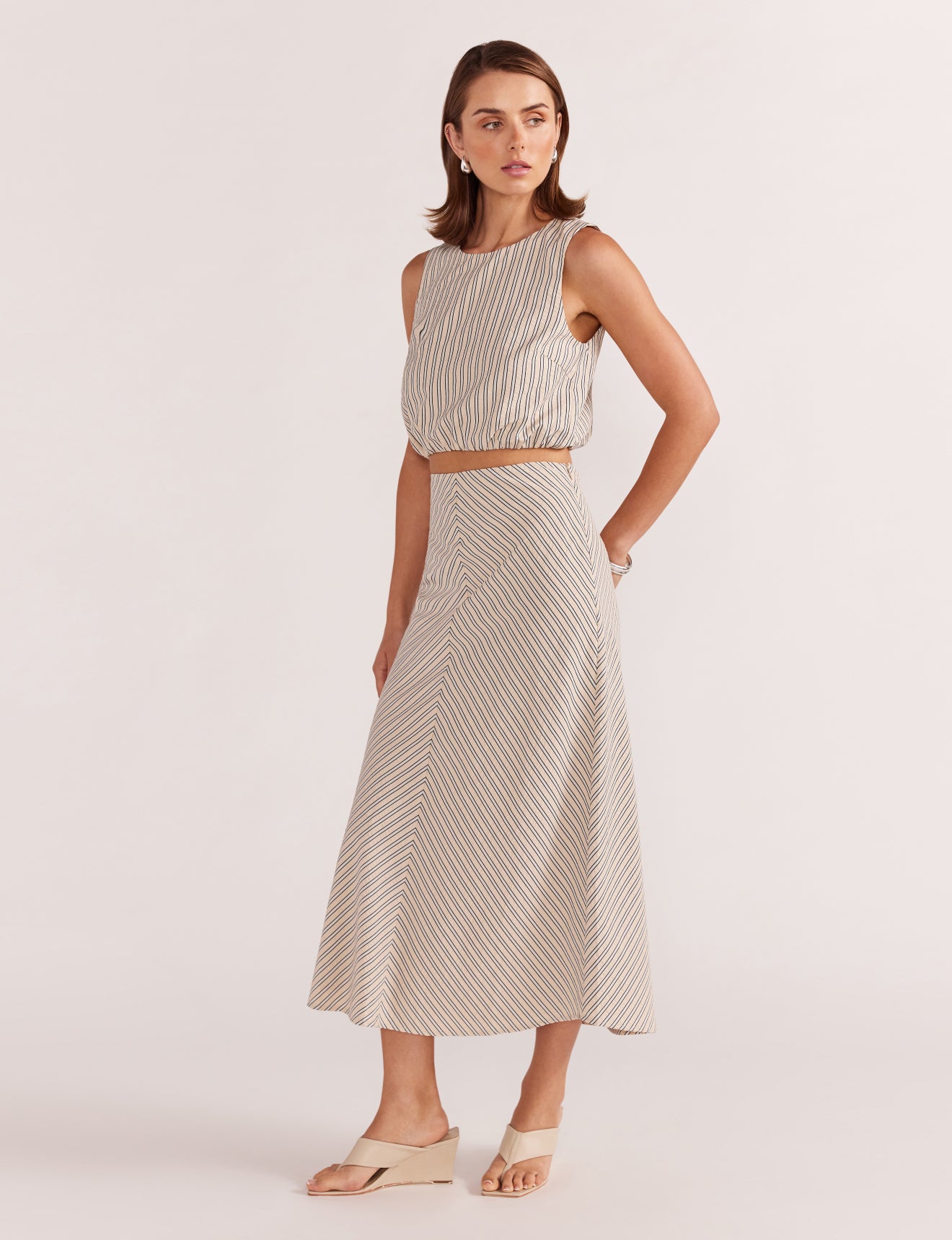 Staple the Lable Wren Top - Cream Stripe