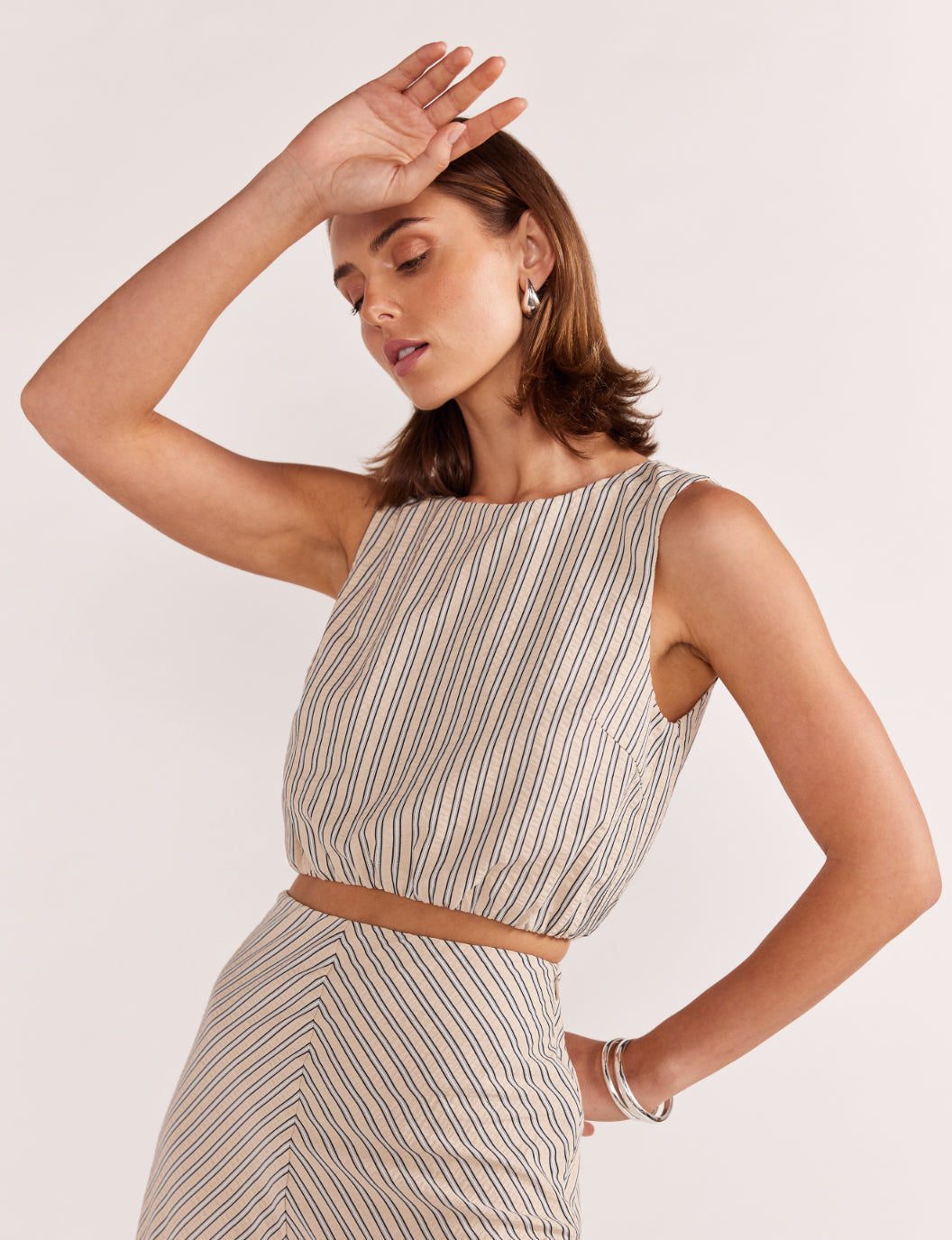 Staple the Lable Wren Top - Cream Stripe