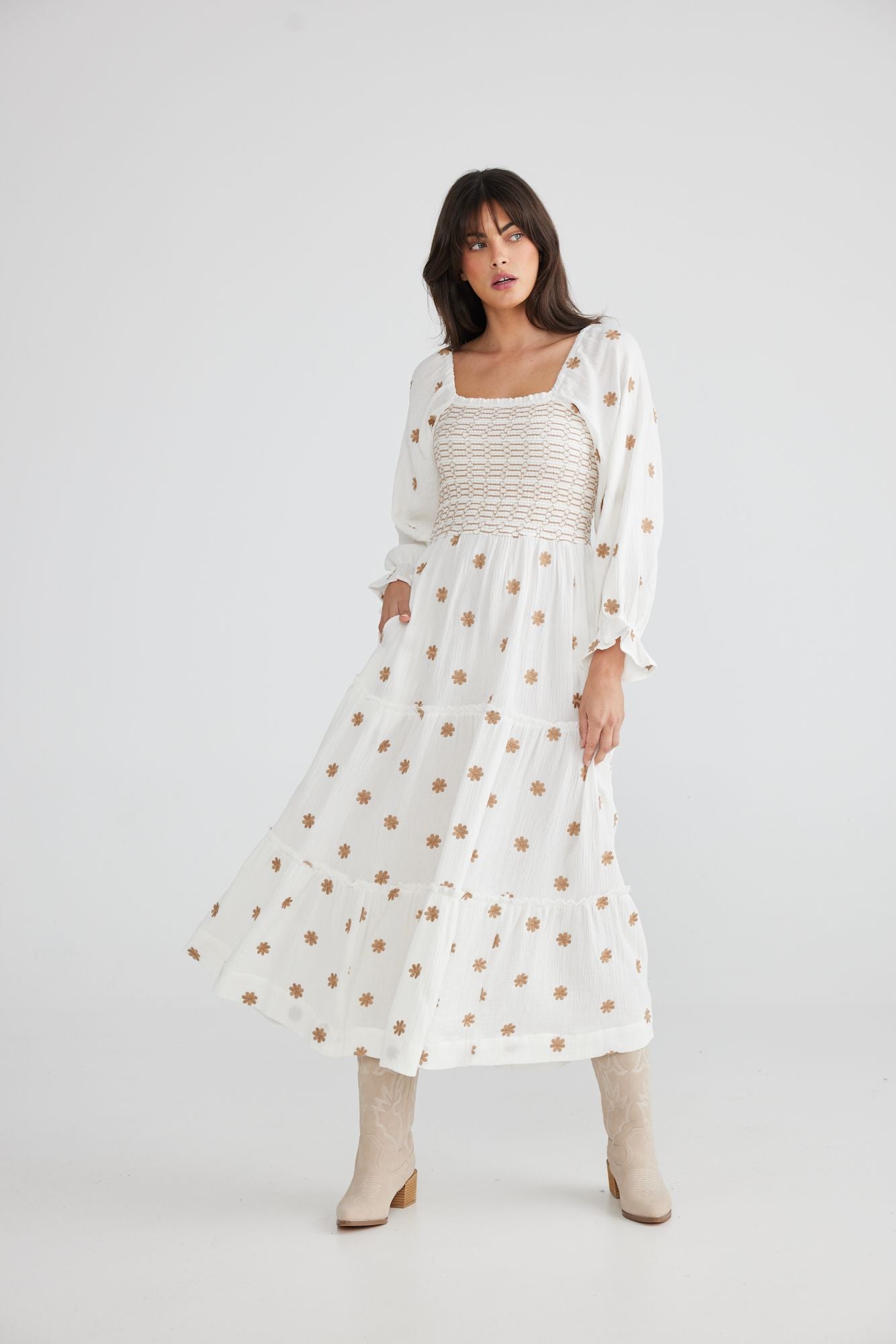 Talisman Savannah Dress - Parchment – luvely.store