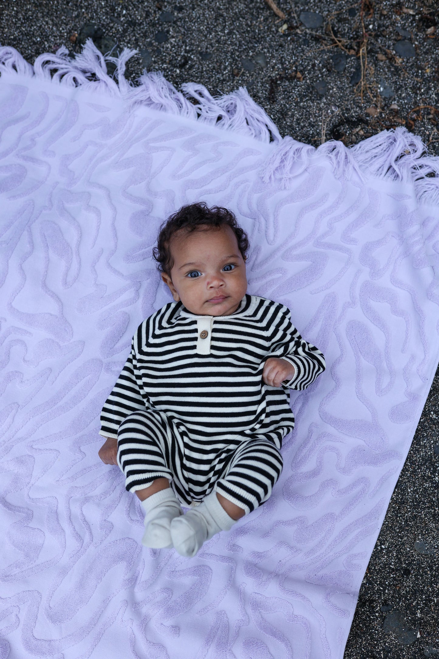 Grown Organic Star Suit - stripe