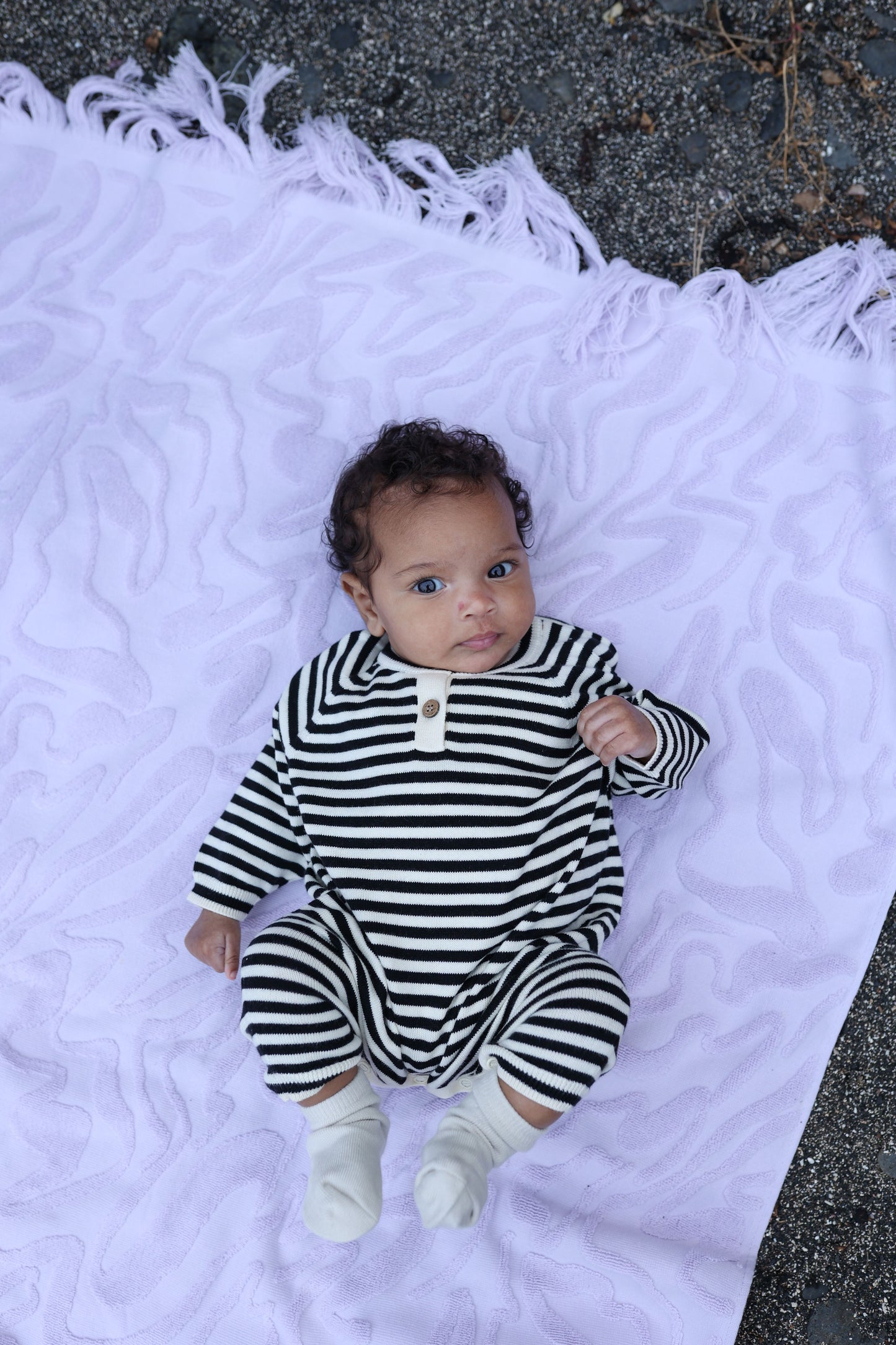 Grown Organic Star Suit - stripe