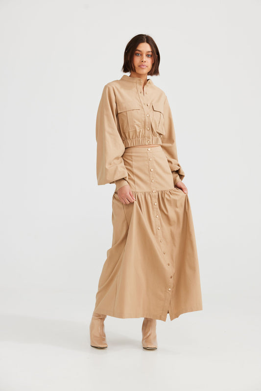 Daisy Says Billie Maxi Skirt - Biscuit
