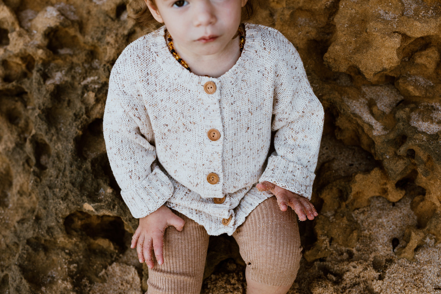 Funfetti Speckle Cardigan - Sand