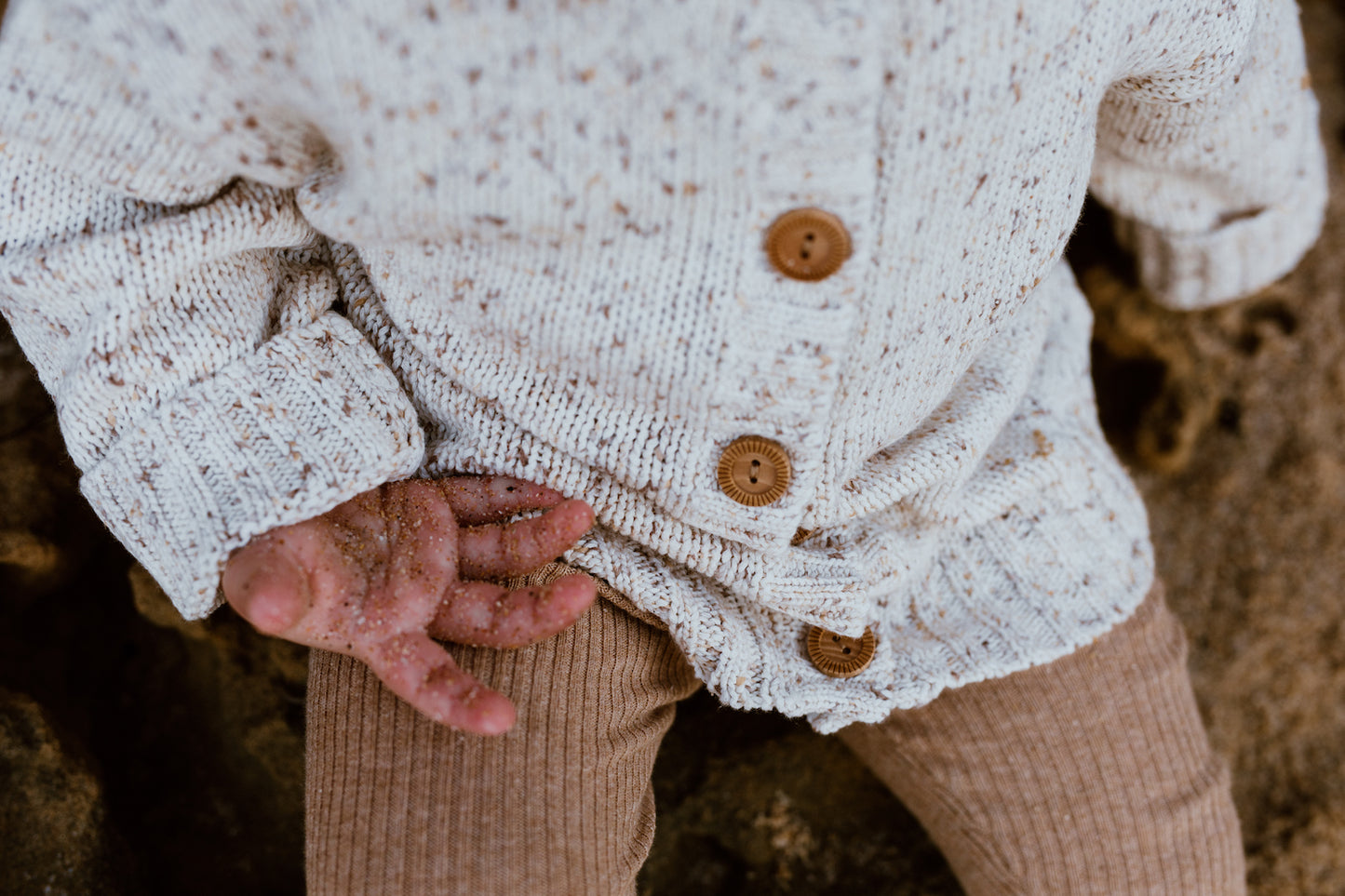 Funfetti Speckle Cardigan - Sand