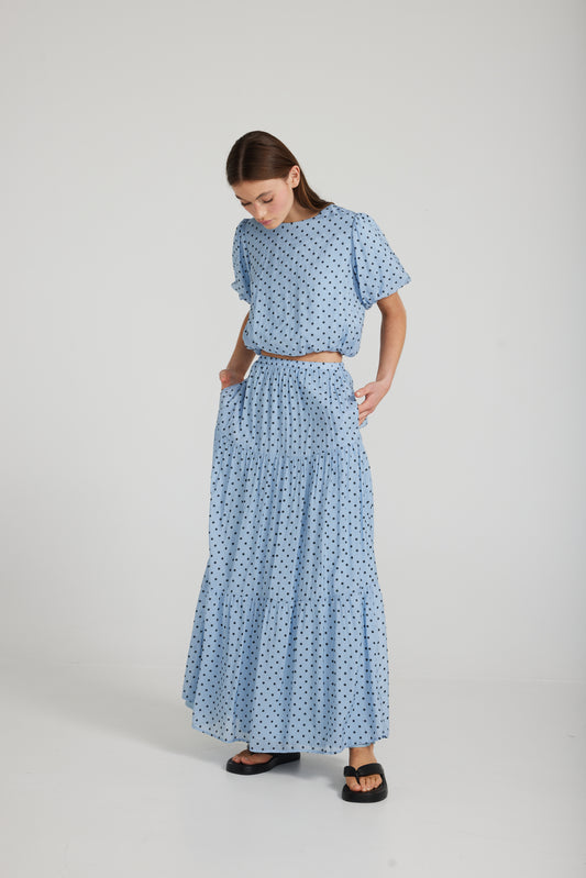 Daisy Says Tyra Maxi Skirt - Blue Daisy
