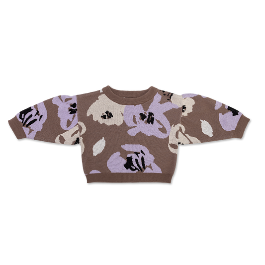 Grown Organic Abstract Rosie Pull Over