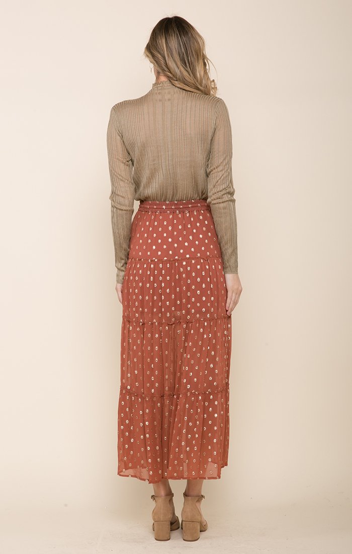 Elle Tiered Slit Skirt