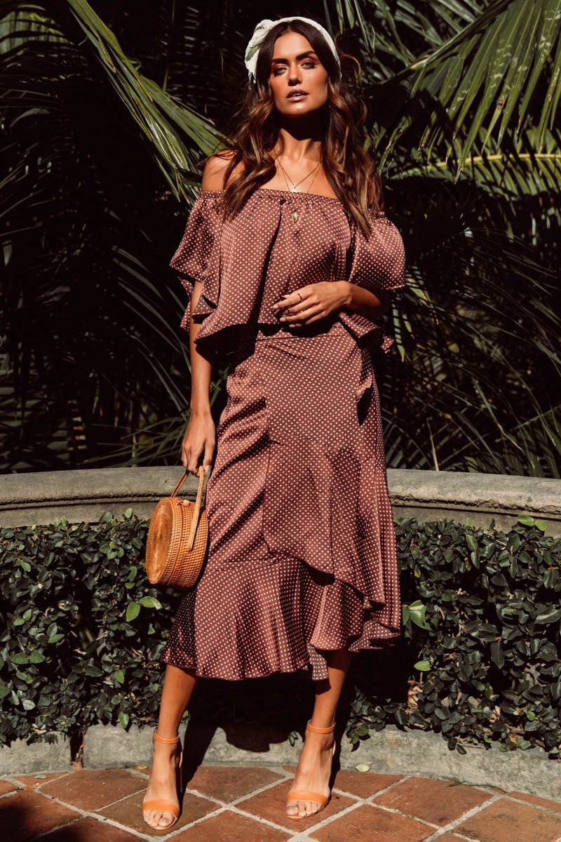 Roar Wine Polka Dot SNDYS top only.