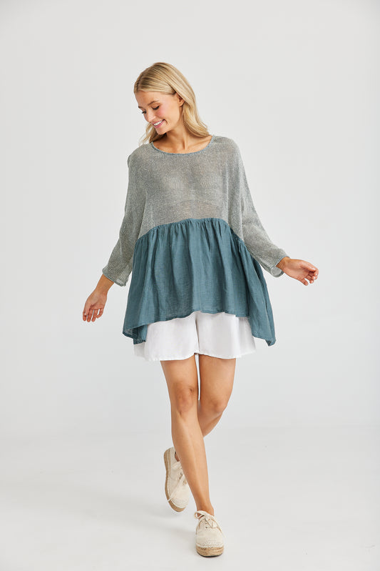 The Shanty Nikita Top - Slate