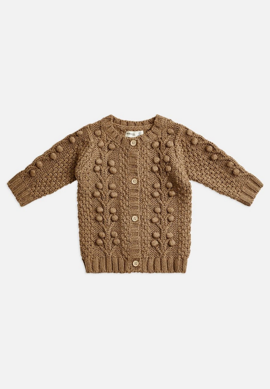 Miann & co Baby Bobble Knit Cardigan - Chesnut
