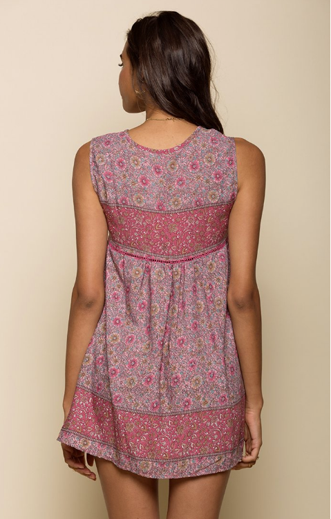 Ditsy Floral Short Dress/Tunic Top