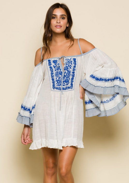 Eva Cold Shoulder Mini Dress