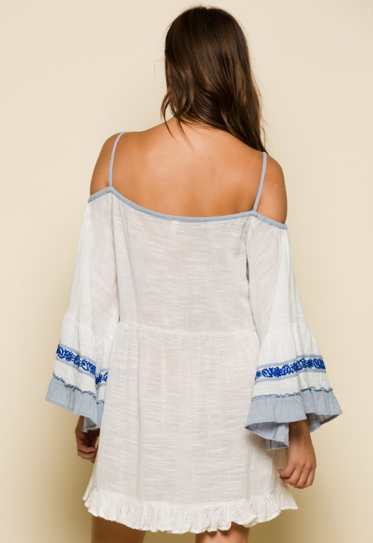 Eva Cold Shoulder Mini Dress