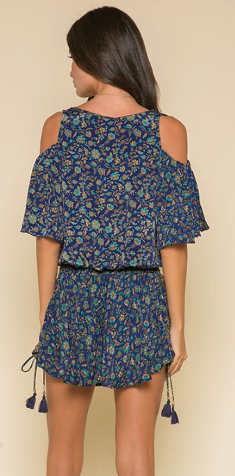 Raga Sapphire Cold Shoulder Romper