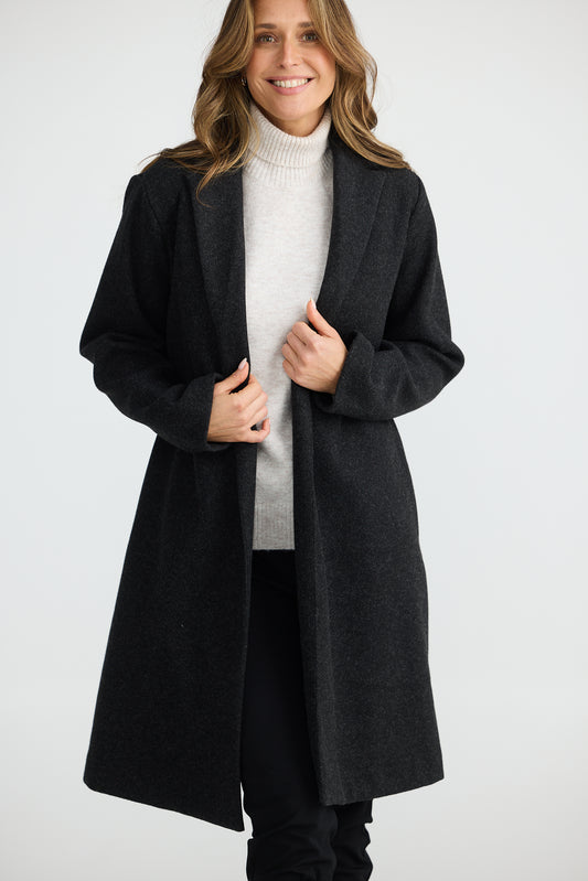 Brave & True Bella Coat Black Marle