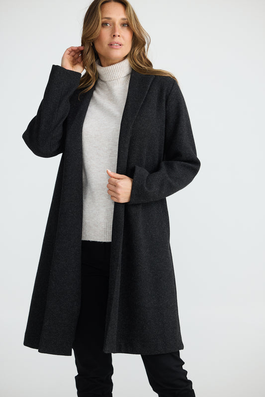 Brave & True Bella Coat Black Marle