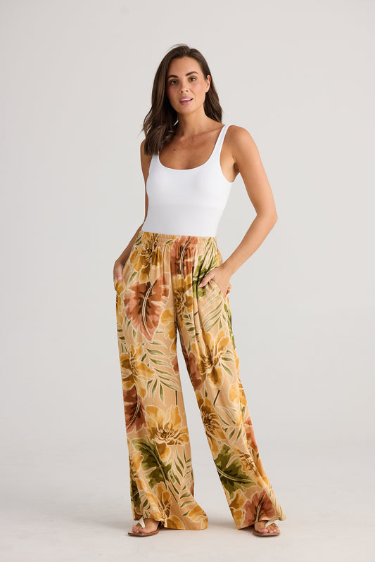 Holiday Fly Away Pant - Majesty Palm