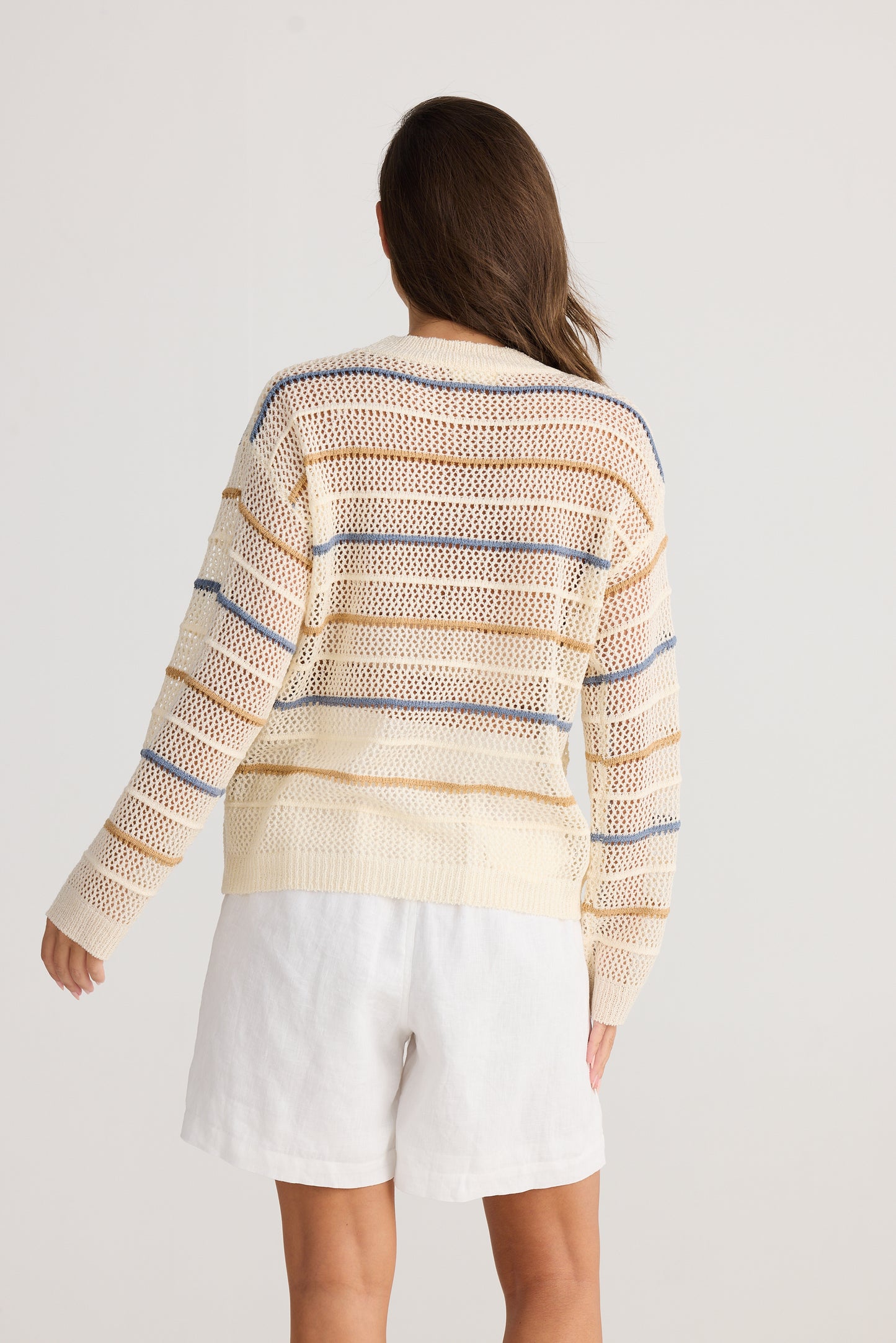 Holiday St Barts Knit - Natural Stripe