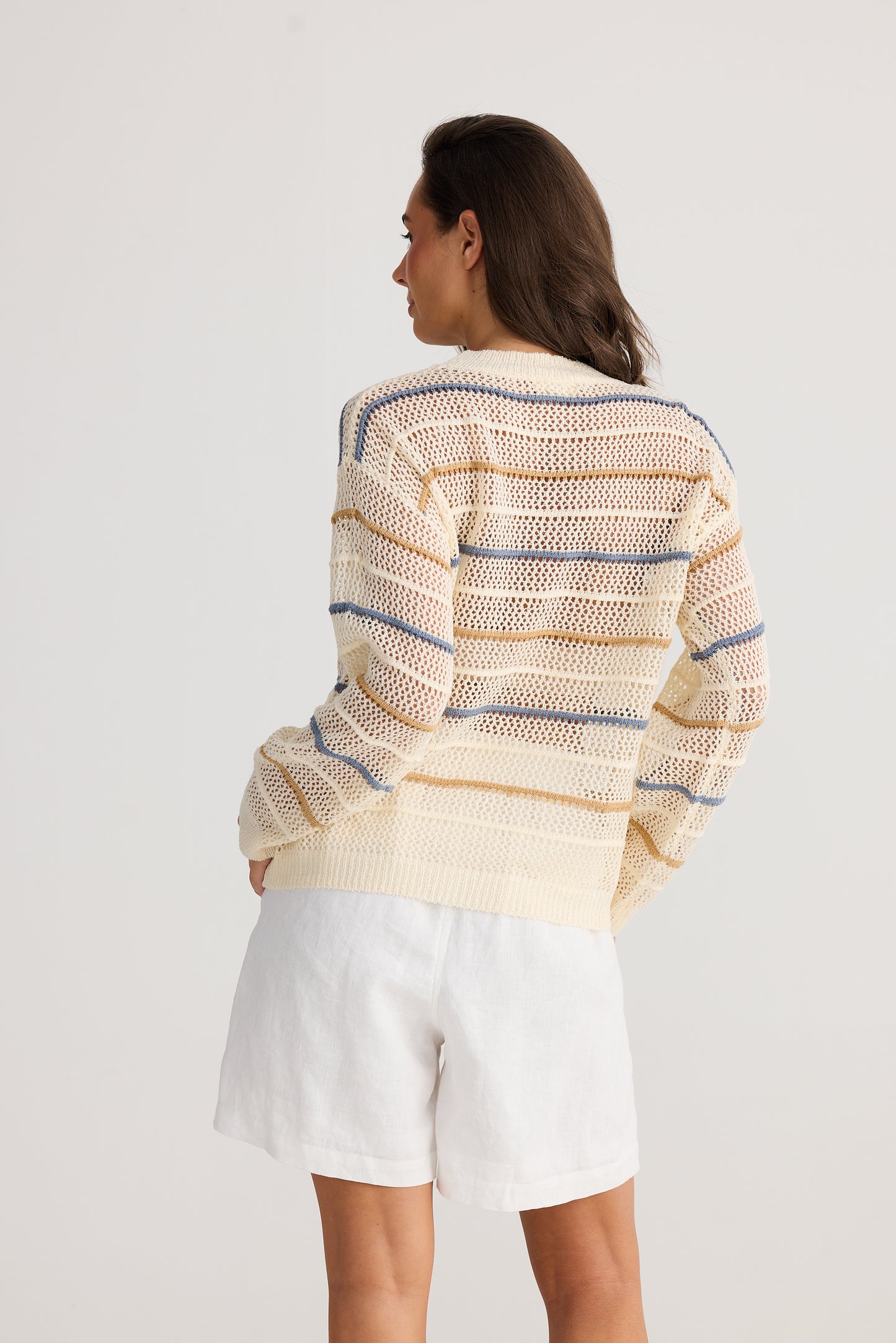 Holiday St Barts Knit - Natural Stripe