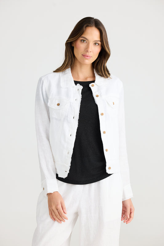 The Shanty Monza Jacket - White Linen