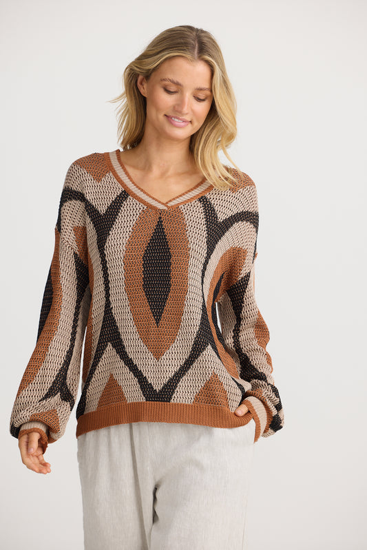 The Shanty Lima Knit - Tand and Black