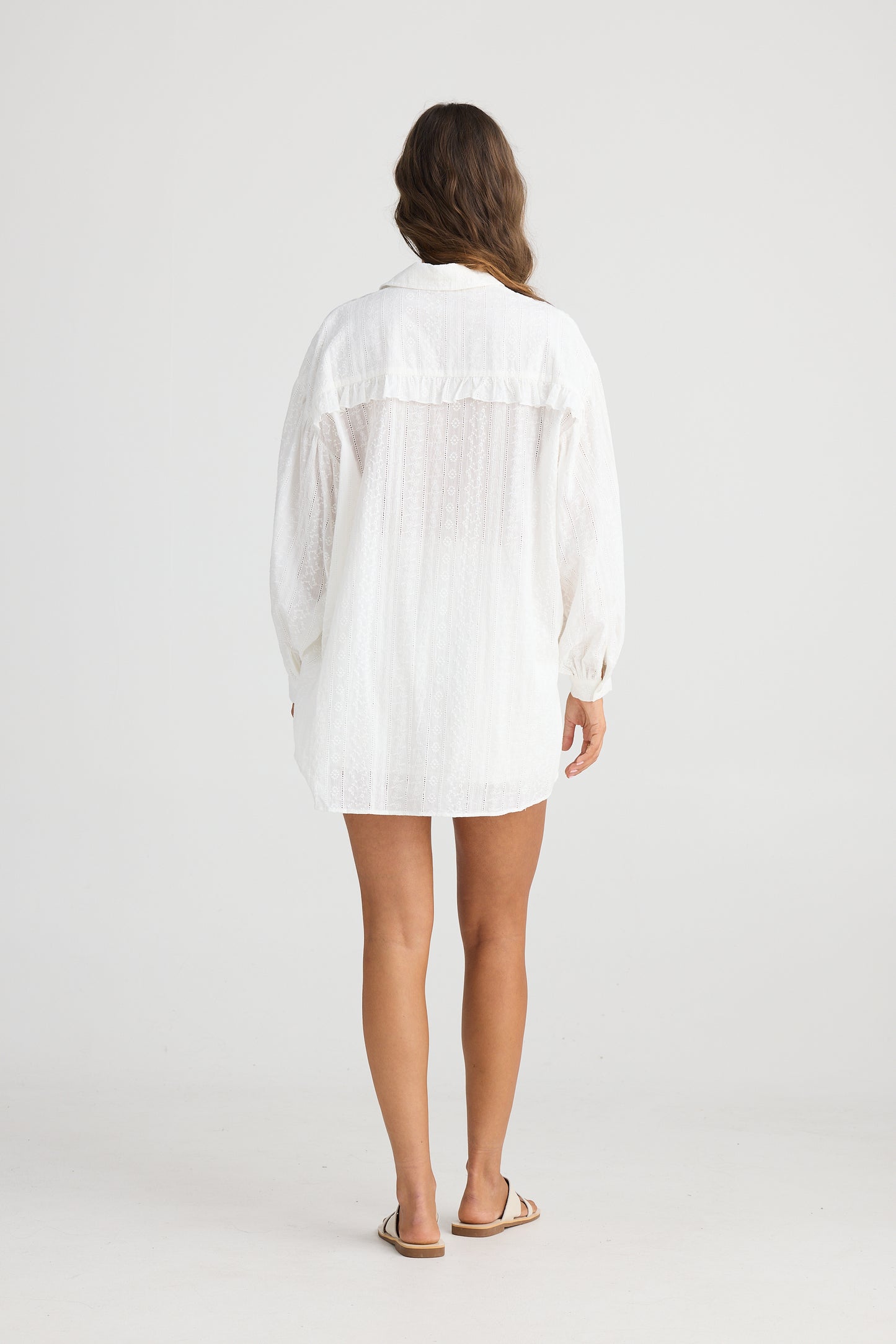 Talisman Dahlia Overshirt - White Broderie