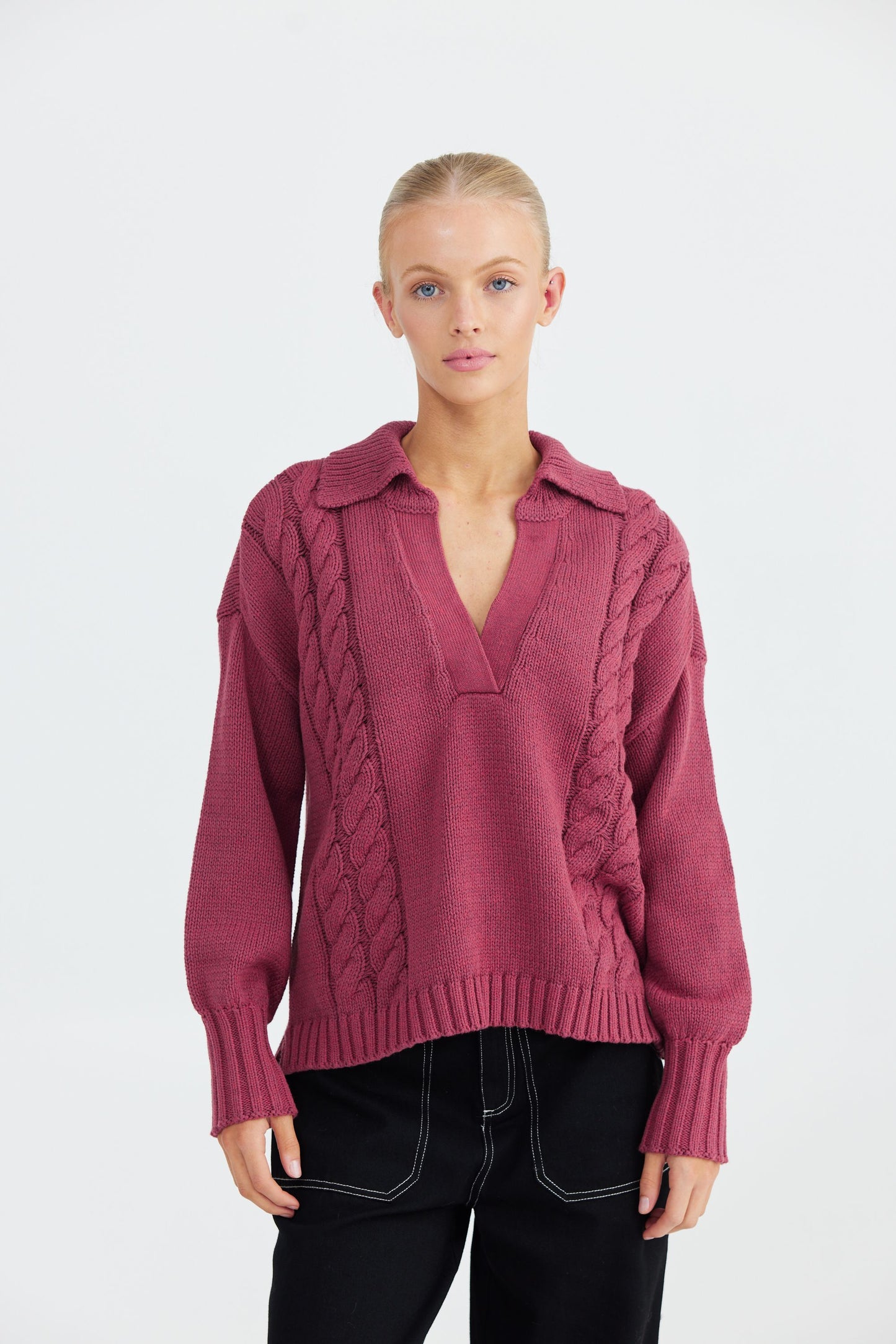 Daisy Says Goldie Sweater - Mulberry