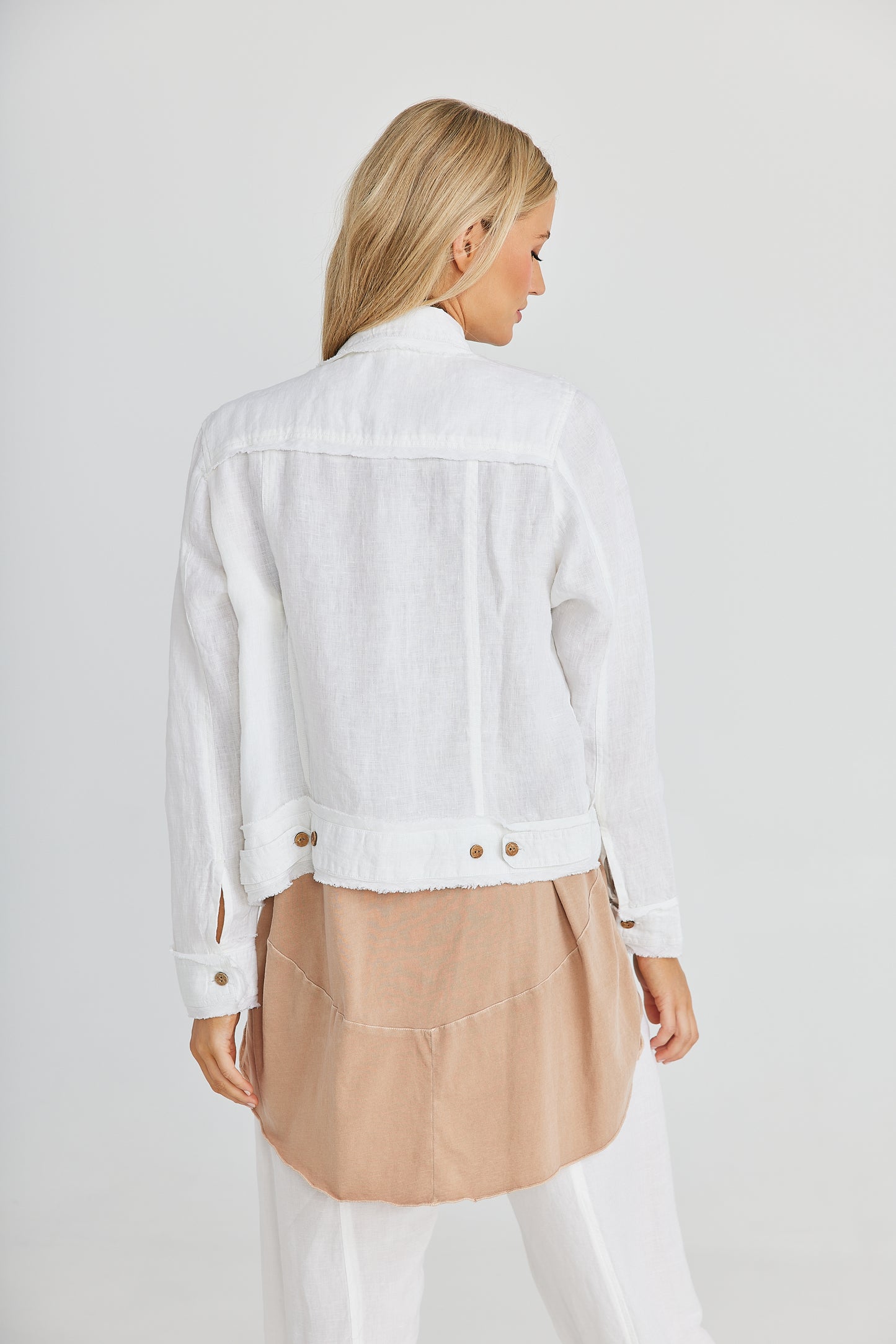 The Shanty Monza Jacket - White Linen
