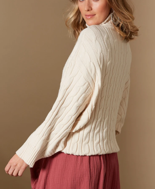 isle of mine Clarity Cable Knit - Cream