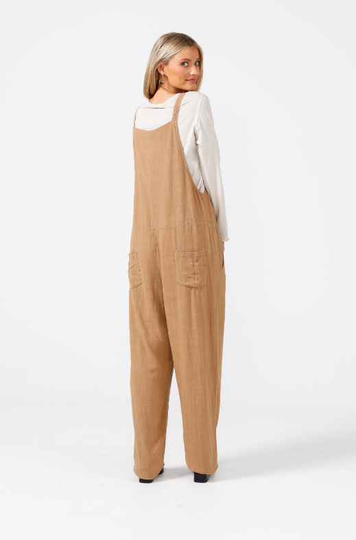 Brave and True Mrs Browns Overalls- Tan