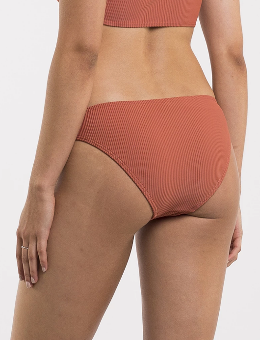 All About Eve Textured Rib Classic Bikini Pant- Copper